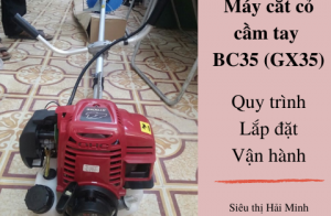 [Lắp + vận hành] máy cắt cỏ cầm tay BC35 (GX35) chi tiết