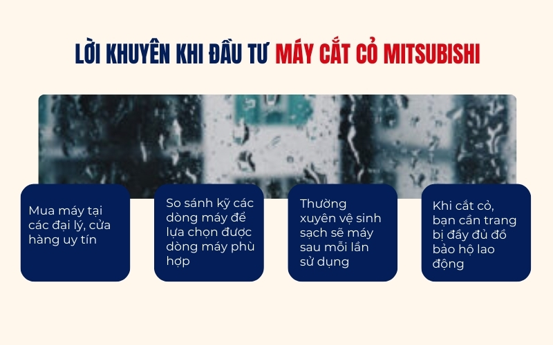 Lời khuyên khi đầu tư máy cắt cỏ Mitsubishi
