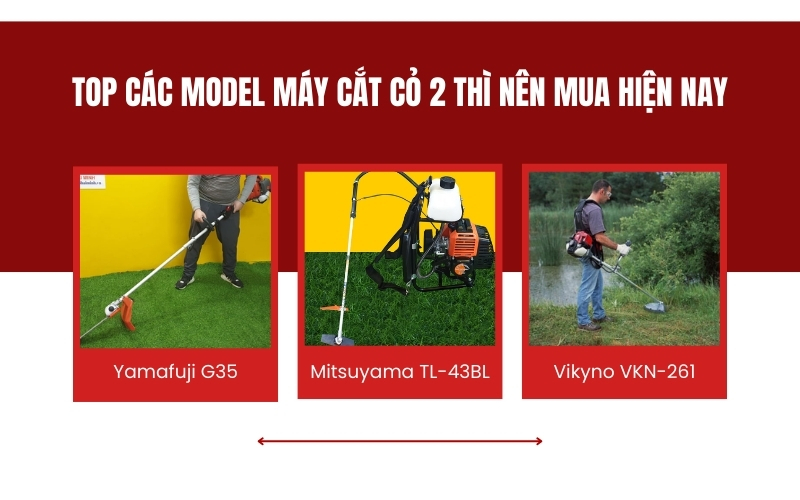 Top các model máy cắt cỏ 2 thì nên mua hiện nay