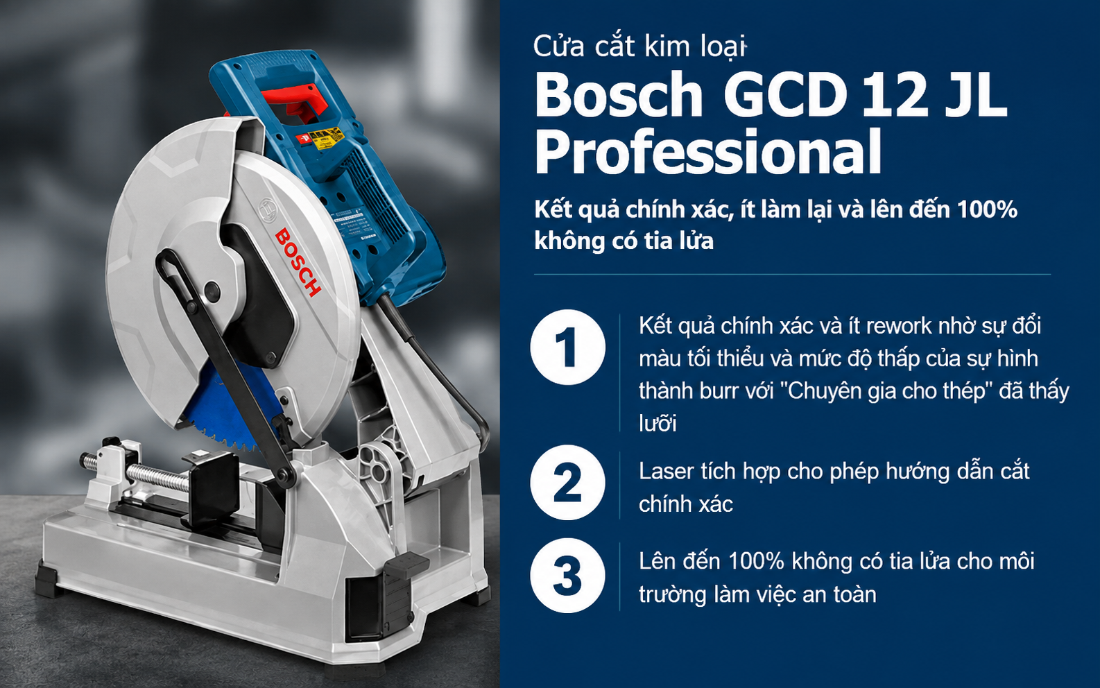 Máy cắt sắt lưỡi hợp kim Bosch GCD 12 JL