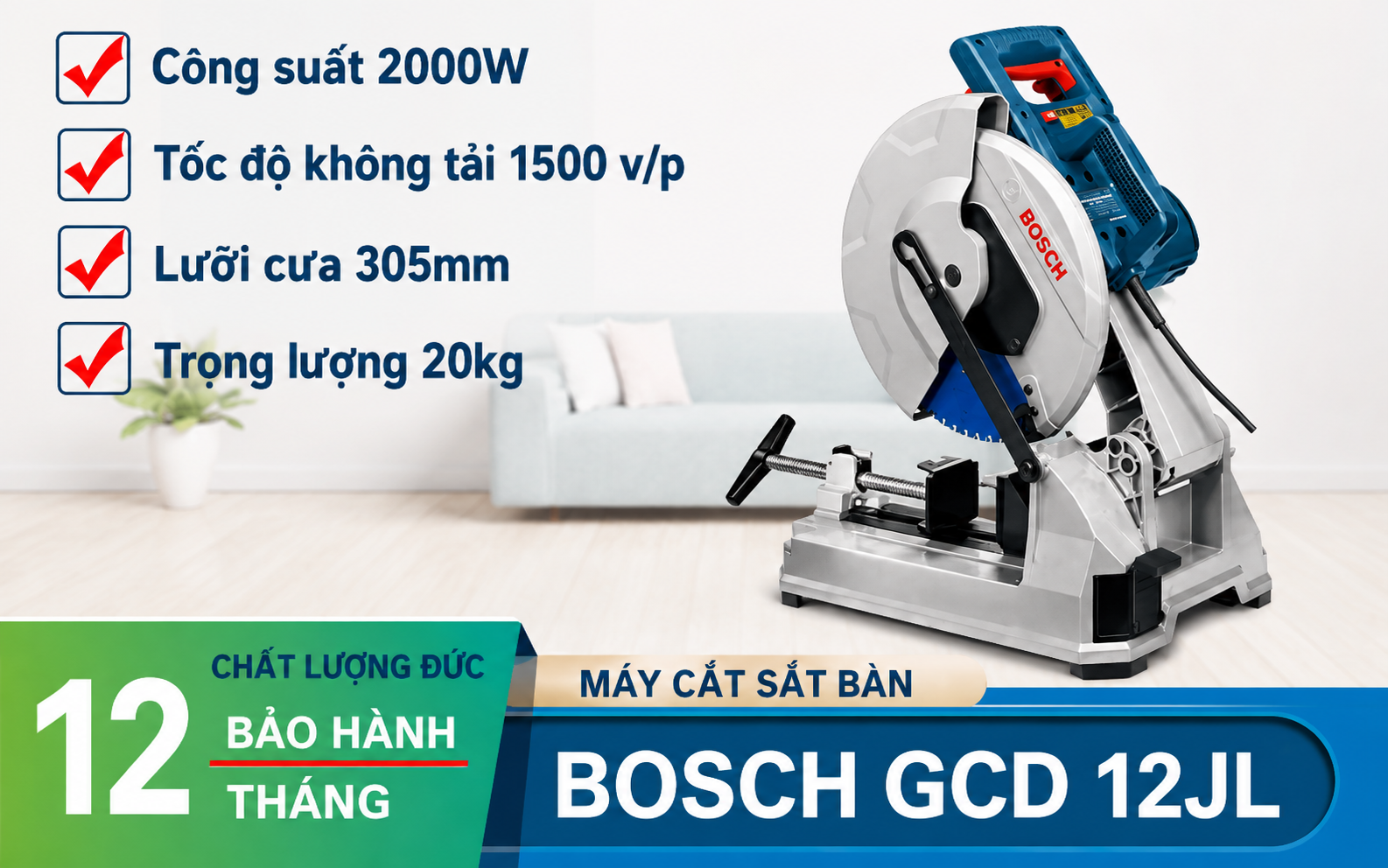 Máy cắt sắt lưỡi hợp kim Bosch GCO 220