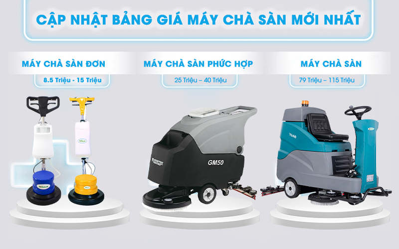 Bảng giá máy chà sàn mới nhất năm 2024