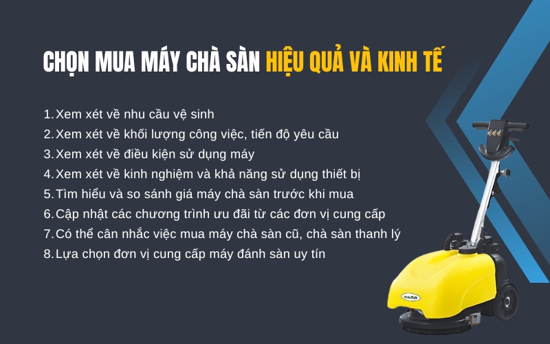 Chọn Mua Máy Chà Sàn Hiệu Quả Và Kinh Tế