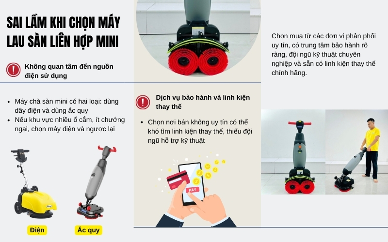 Sai Lầm Khi Chọn Máy Chà Sàn Liên Hợp Mini