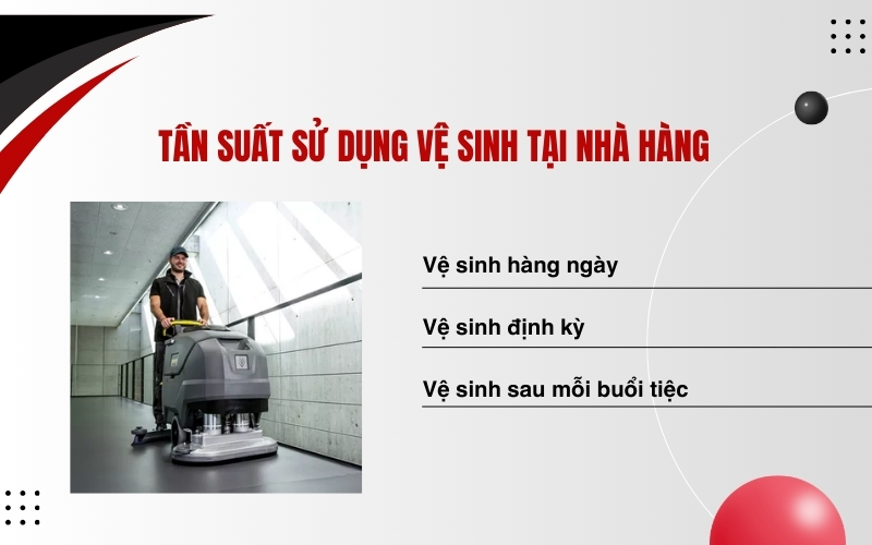Tần suất sử dụng vệ sinh tại nhà hàng