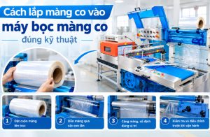 Cách lắp màng co vào máy bọc màng co đúng kỹ thuật