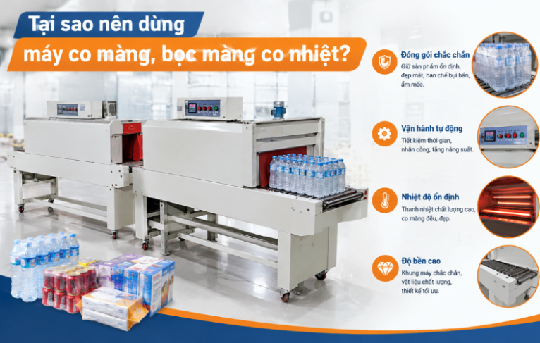 Tại sao nên dùng máy co màng, bọc màng co nhiệt?
