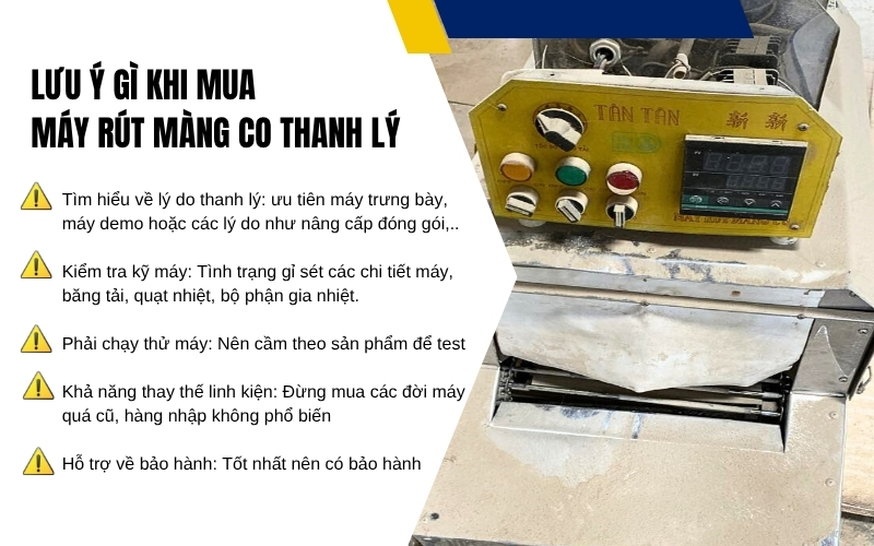 Lưu ý gì khi mua máy rút màng co thanh lý