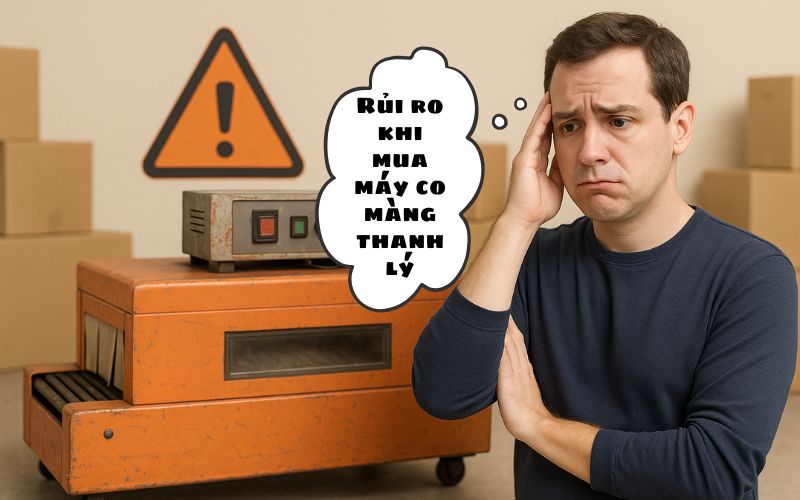 Rủi ro khi mua máy co màng thanh lý