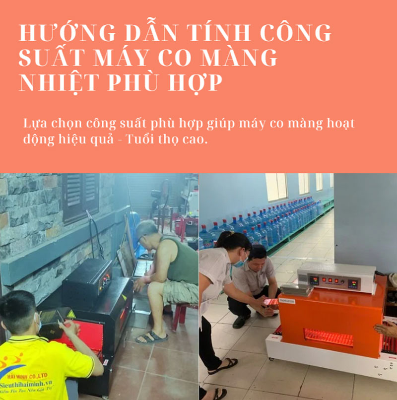 Hướng dẫn tính công suất máy co màng nhiệt phù hợp