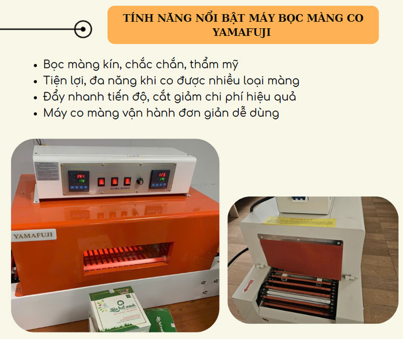 Tính năng nổi bật máy bọc màng co Yamafuji Tính năng nổi bật máy bọc màng co Yamafuji