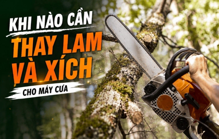 Khi nào cần thay lam và xích cho máy cưa?