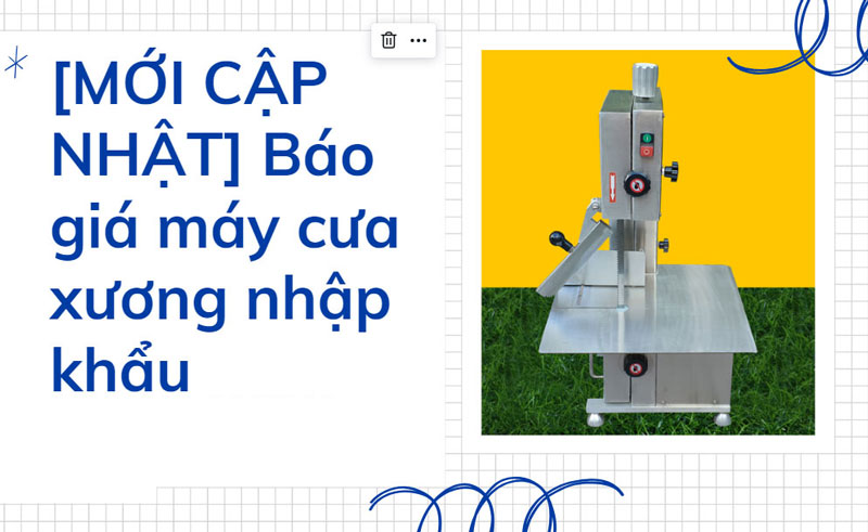 [MỚI CẬP NHẬT] Báo giá máy cưa xương nhập khẩu