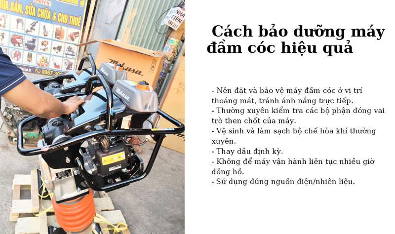 Bảo trì bảo dưỡng máy đầm cóc sao cho đúng