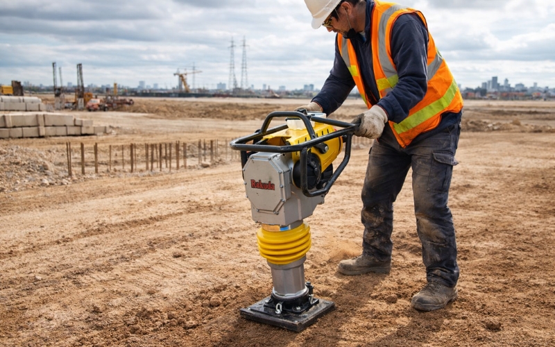 Công suất và lực đầm của máy đầm đất