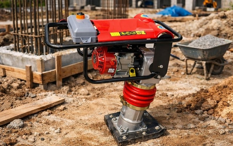 Khởi động máy đầm cóc