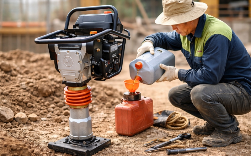 Máy đầm cóc khó khởi động hoặc không nổ