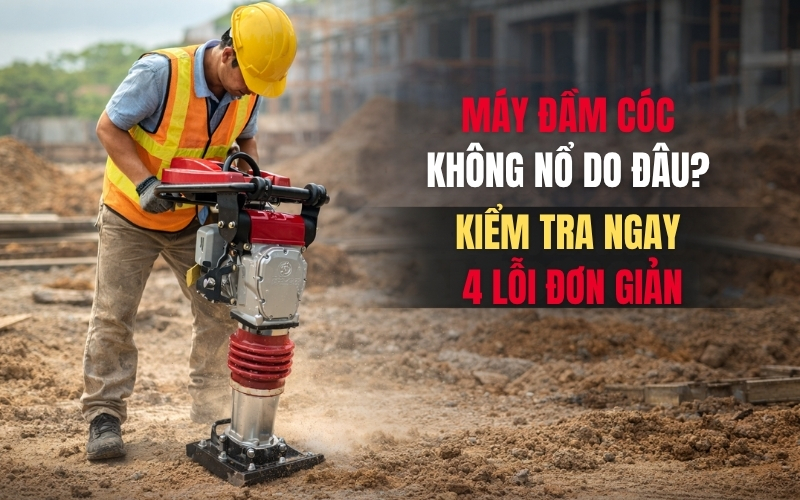 Máy đầm cóc không nổ do đâu? Kiểm tra ngay 4 lỗi đơn giản