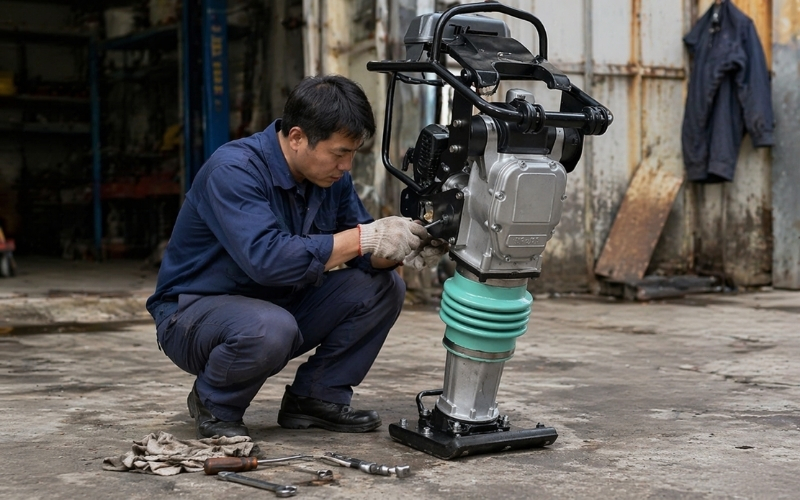 Máy đầm cóc rung lắc quá mức