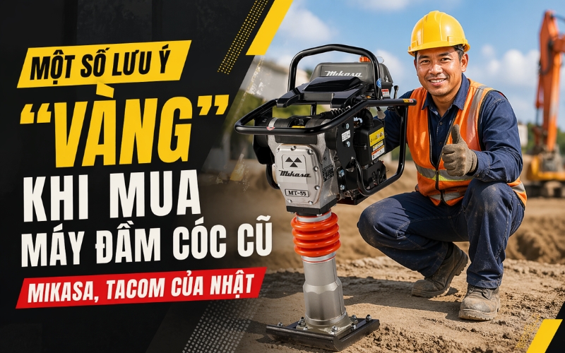 Một số lưu ý khi mua máy đầm cóc cũ Mikasa, Tacom của Nhật