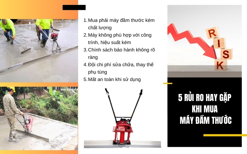 5 rủi ro hay gặp khi mua máy đầm thước