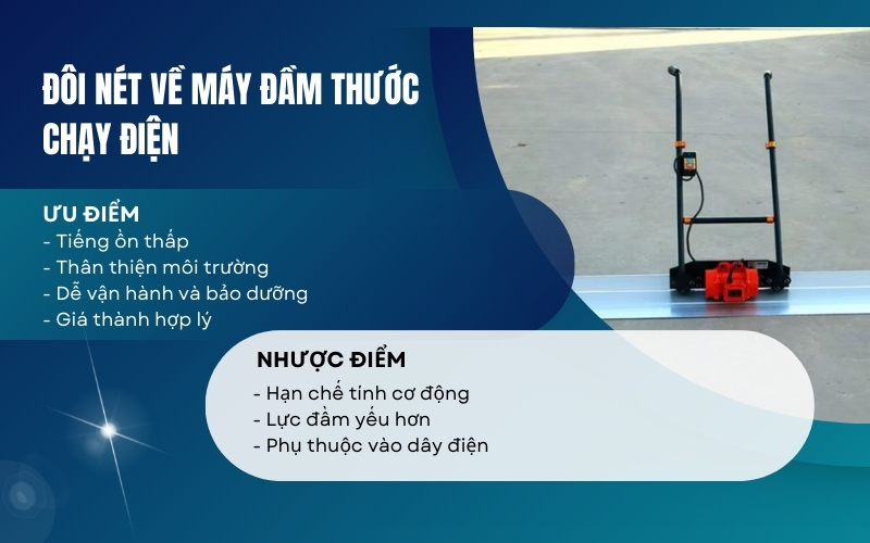 Đôi nét về máy đầm thước chạy điện