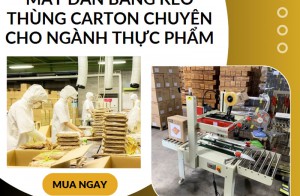 Máy dán băng keo thùng carton chuyên cho ngành thực phẩm