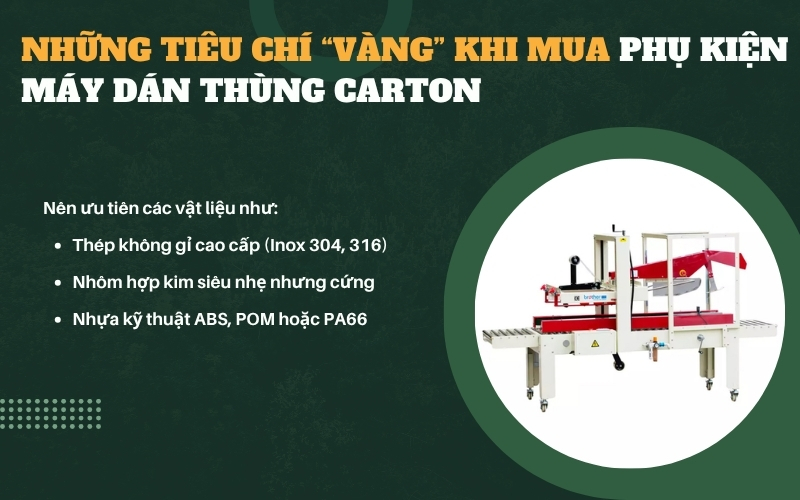 Phụ kiện máy dán thùng carton gồm những gì?