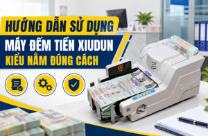 Hướng dẫn sử dụng máy đếm tiền Xiudun kiểu nằm đúng cách
