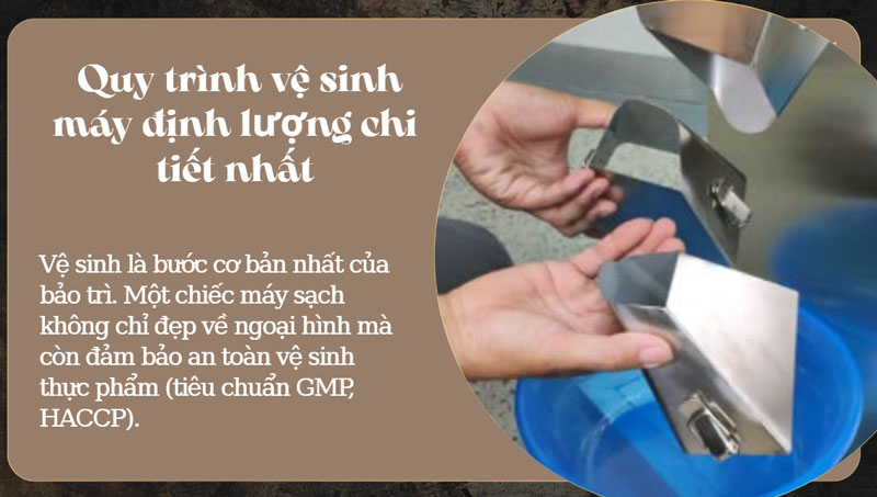 Quy trình vệ sinh máy định lượng chi tiết nhất