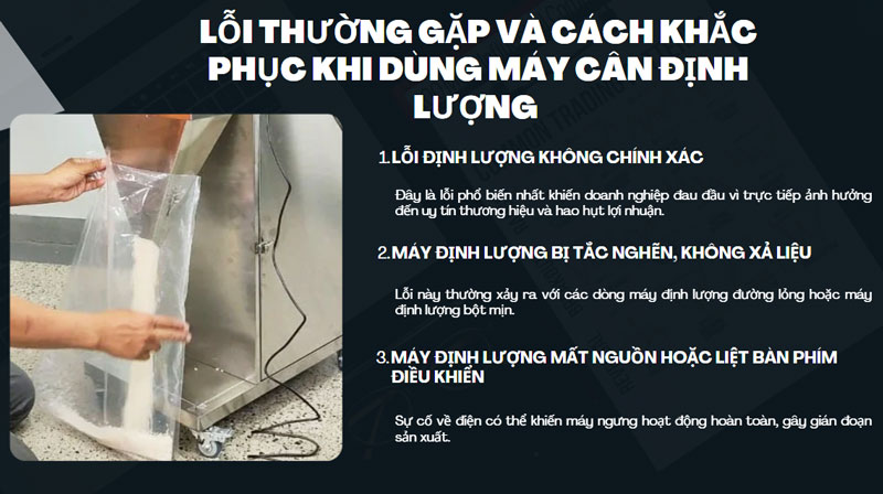 Lỗi thường gặp khi dùng máy định lượng và cách khắc phục
