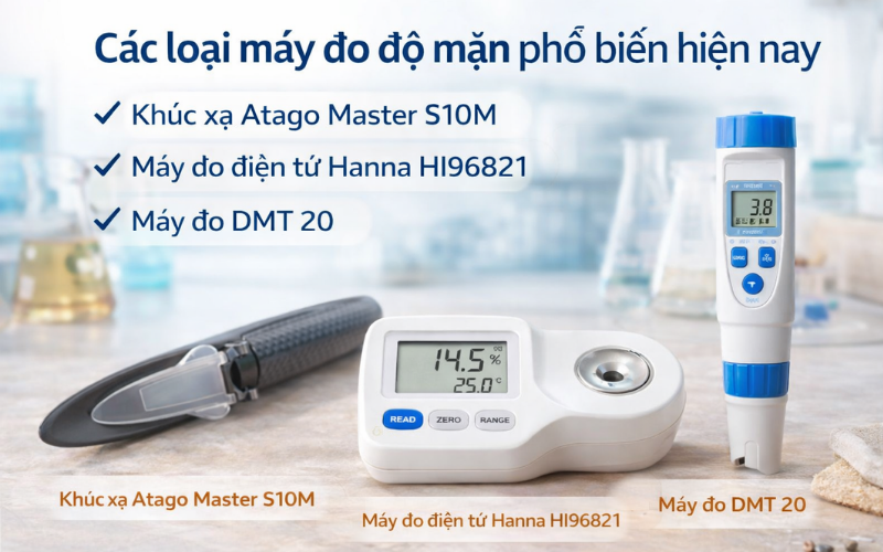 Các loại máy đo độ mặn phổ biến hiện nay
