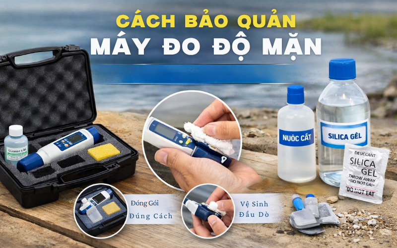 Cách bảo quản máy đo độ mặn để tăng tuổi thọ và độ chính xác