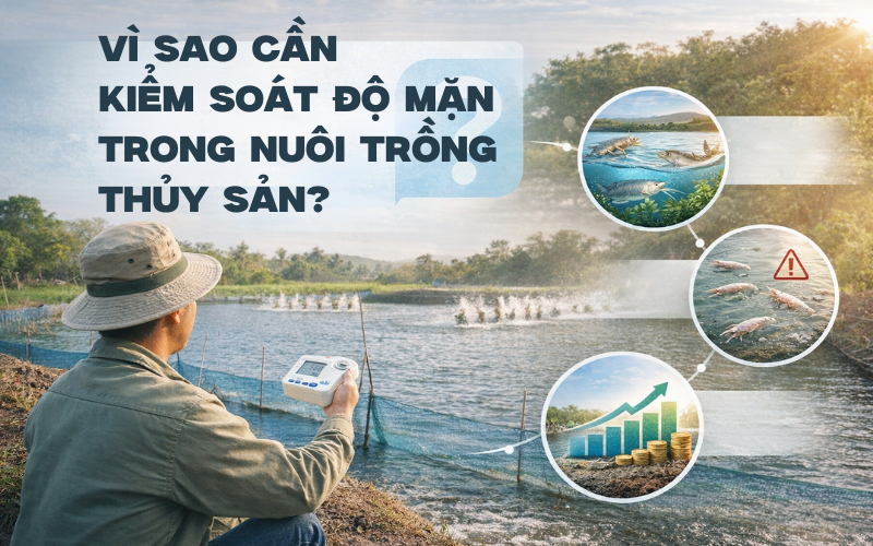 Vì sao cần kiểm soát độ mặn trong nuôi trồng thủy sản?