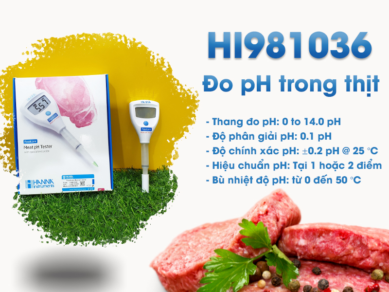 Bút đo pH chuyên dụng trong thịt HI981036