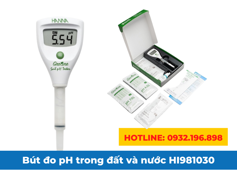 Bút đo pH HI981030 thực hiện đo ph đất và nước