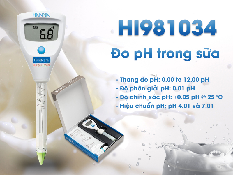 Bút đo pH trong sữa HI981034