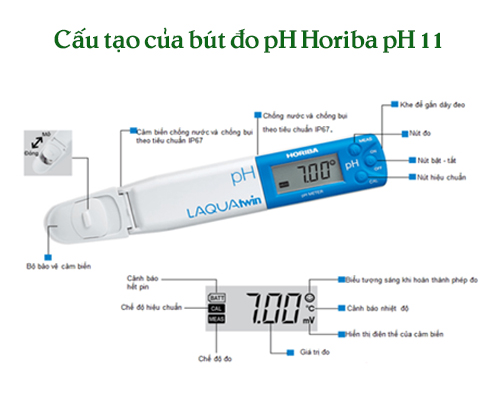 Cấu tạo của bút đo pH Horiba pH 11
