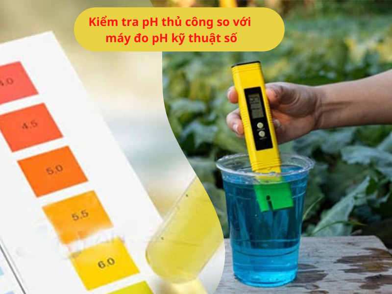 Kiểm tra pH thủ công so với máy đo pH kỹ thuật số