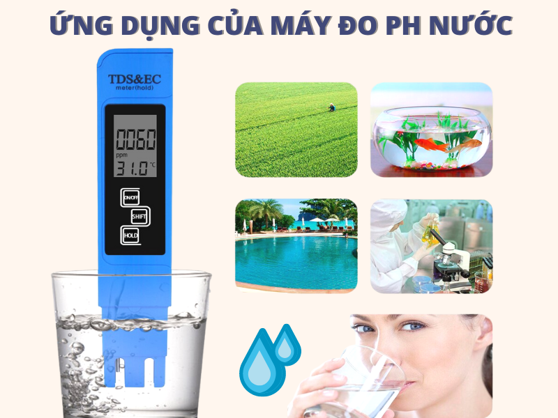 Ứng dụng của máy đo nồng độ pH nước bạn cần biết