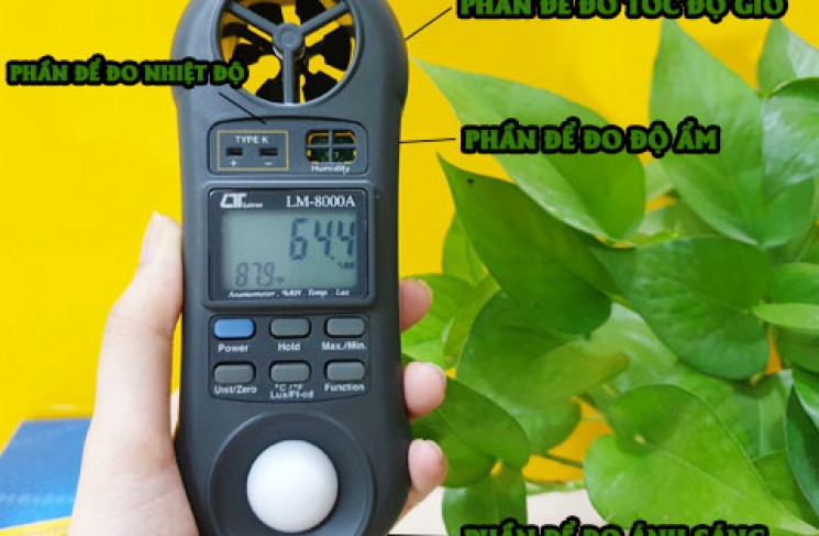 Hướng dẫn cách sử dụng máy đo vi khí hậu Lutron LM-8000A 