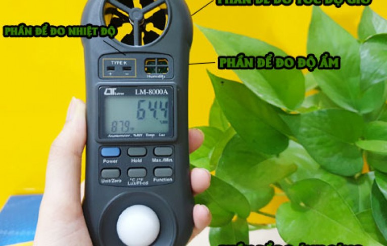 Hướng dẫn cách sử dụng máy đo vi khí hậu Lutron LM-8000A 