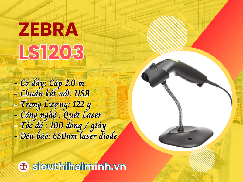 Máy đọc mã vạch Zebra LS1203