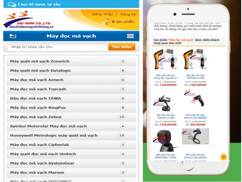 Chọn mua máy đọc mã vạch tại website của Hải Minh