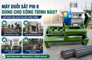 Máy duỗi sắt phi 8 dùng cho công trình nào là hợp lý?