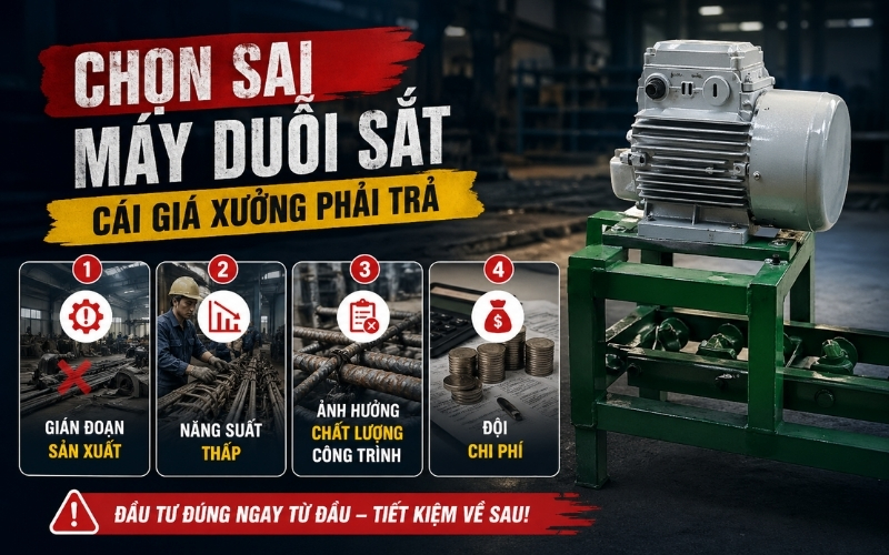 Chọn sai máy duỗi sắt - cái giá xưởng phải trả