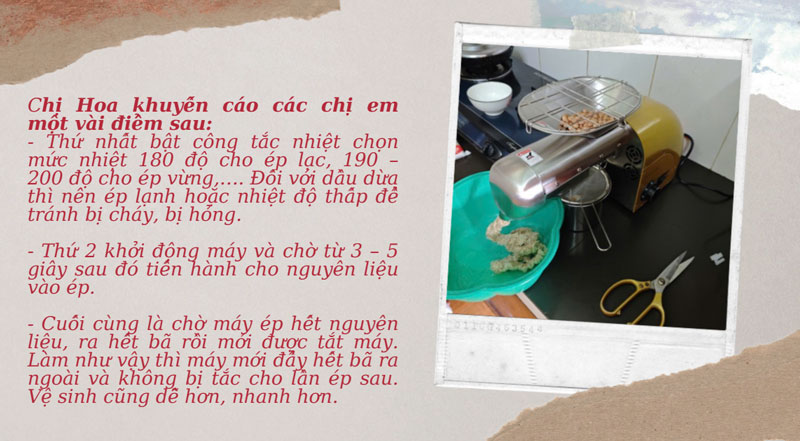 Chị Hoa nói về máy ép dầu mini sau 1 năm sử dụng Chị Hoa nói về máy ép dầu mini sau 1 năm sử dụng
