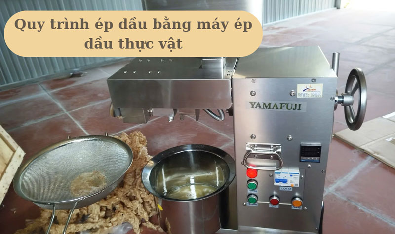 Quy trình ép dầu bằng máy ép dầu thực vật