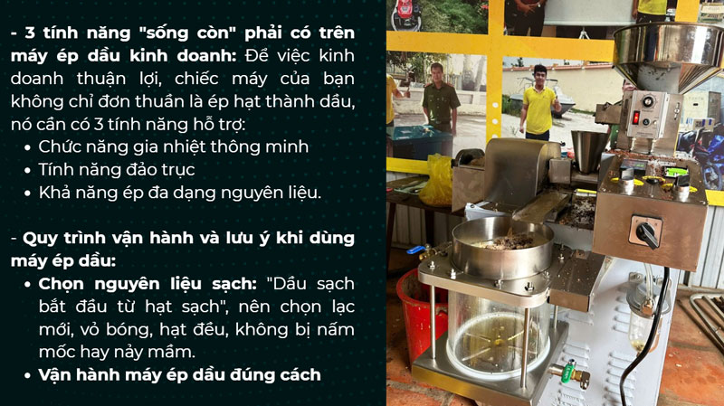 Mẹo chọn máy ép dầu lạc cho hộ kinh doanh