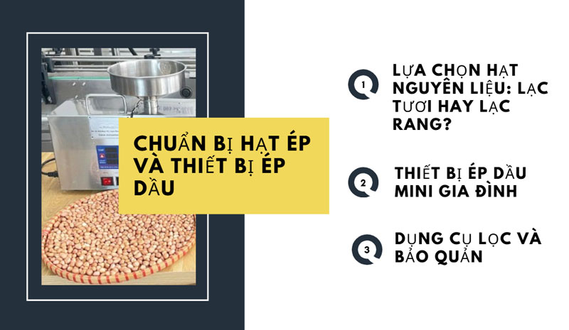 Quy trình tự ép dầu hạt CHUẨN - AN TOÀN tại nhà